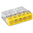 WAGO ELETTRONICA - Connettore di giunzione COMPACT.per conduttori rigidi.max. 2,5 mm².trasparente 2273-205