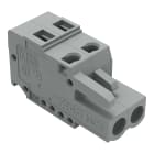 WAGO ELETTRONICA - Spina femmina per 1 conduttore.CAGE CLAMP®.2,5 mm².grigio