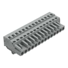 WAGO ELETTRONICA - Spina femmina per 1 conduttore.CAGE CLAMP®.2,5 mm².grigio