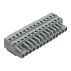 WAGO ELETTRONICA - Spina femmina per 1 conduttore.CAGE CLAMP®.2,5 mm².grigio