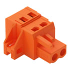 WAGO ELETTRONICA - Spina femmina per 1 conduttore.CAGE CLAMP®.2,5 mm².arancione