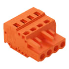 WAGO ELETTRONICA - Spina femmina per 1 conduttore.CAGE CLAMP®.2,5 mm².arancione