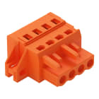 WAGO ELETTRONICA - Spina femmina per 1 conduttore.CAGE CLAMP®.2,5 mm².arancione