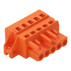 WAGO ELETTRONICA - Spina femmina per 1 conduttore.CAGE CLAMP®.2,5 mm².arancione