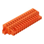 WAGO ELETTRONICA - Spina femmina per 1 conduttore.CAGE CLAMP®.2,5 mm².arancione