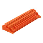 WAGO ELETTRONICA - Spina femmina per 1 conduttore.CAGE CLAMP®.2,5 mm².arancione