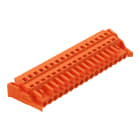 WAGO ELETTRONICA - Spina femmina per 1 conduttore.CAGE CLAMP®.2,5 mm².arancione