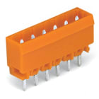 WAGO ELETTRONICA - Connettore maschio THT.Pin a saldare 1,2 x 1,2 mm.dritto.arancione