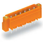 WAGO ELETTRONICA - Connettore maschio THT.Pin a saldare 1,2 x 1,2 mm.dritto.arancione 231-366/108-000
