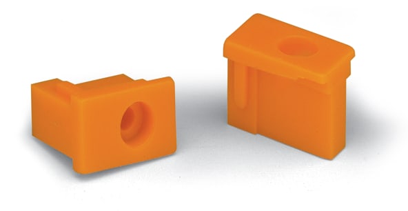 WAGO ELETTRONICA - Flange di fissaggio.per connettori maschi.monopezzo.arancione 231-393