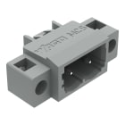 WAGO ELETTRONICA - Connettore maschio THT.Pin a saldare 1,0 x 1,0 mm.angolato.grigio 231-432/040-000