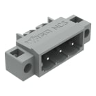 WAGO ELETTRONICA - Connettore maschio THT.Pin a saldare 1,2 x 1,2 mm.angolato.grigio 231-463/040-000