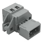 WAGO ELETTRONICA - Connettore maschio per 1 conduttore.CAGE CLAMP®.2,5 mm².grigio