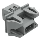 WAGO ELETTRONICA - Connettore maschio per 1 conduttore.CAGE CLAMP®.2,5 mm².grigio