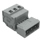 WAGO ELETTRONICA - Connettore maschio per 1 conduttore.CAGE CLAMP®.2,5 mm².grigio