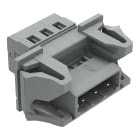 WAGO ELETTRONICA - Connettore maschio per 1 conduttore.CAGE CLAMP®.2,5 mm².grigio