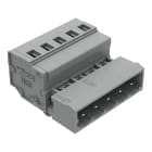 WAGO ELETTRONICA - Connettore maschio per 1 conduttore.CAGE CLAMP®.2,5 mm².grigio