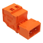 WAGO ELETTRONICA - Connettore maschio per 1 conduttore.CAGE CLAMP®.2,5 mm².arancione