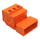 WAGO ELETTRONICA - Connettore maschio per 1 conduttore.CAGE CLAMP®.2,5 mm².arancione