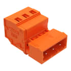 WAGO ELETTRONICA - Connettore maschio per 1 conduttore.CAGE CLAMP®.2,5 mm².arancione