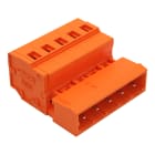 WAGO ELETTRONICA - Connettore maschio per 1 conduttore.CAGE CLAMP®.2,5 mm².arancione