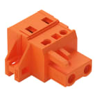 WAGO ELETTRONICA - Spina femmina per 1 conduttore.CAGE CLAMP®.2,5 mm².arancione 231-702/031-000