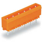 WAGO ELETTRONICA - Connettore maschio THT.Pin a saldare 1,2 x 1,2 mm.dritto.arancione 231-766/001-000