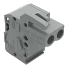 WAGO ELETTRONICA - Connettore femmina 1 conduttore, ang..CAGE CLAMP®.2,5 mm².grigio 232-102/026-000