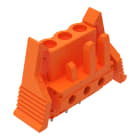 WAGO ELETTRONICA - Connettore femmina THT.dritto.Passo pin 5,08 mm.arancione