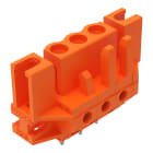 WAGO ELETTRONICA - Connettore femmina THT.dritto.Passo pin 5,08 mm.arancione 232-163/047-000
