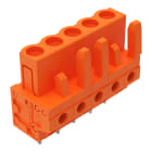 WAGO ELETTRONICA - Connettore femmina THT.dritto.Passo pin 5,08 mm.arancione