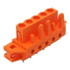 WAGO ELETTRONICA - Connettore femmina THT.dritto.Passo pin 5,08 mm.arancione
