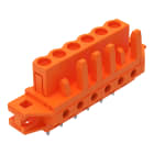 WAGO ELETTRONICA - Connettore femmina THT.dritto.Passo pin 5,08 mm.arancione