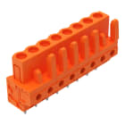 WAGO ELETTRONICA - Connettore femmina THT.dritto.Passo pin 5,08 mm.arancione