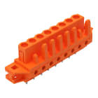WAGO ELETTRONICA - Connettore femmina THT.dritto.Passo pin 5,08 mm.arancione