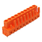WAGO ELETTRONICA - Connettore femmina THT.dritto.Passo pin 5,08 mm.arancione