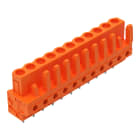 WAGO ELETTRONICA - Connettore femmina THT.dritto.Passo pin 5,08 mm.arancione