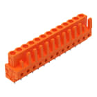 WAGO ELETTRONICA - Connettore femmina THT.dritto.Passo pin 5,08 mm.arancione