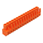 WAGO ELETTRONICA - Connettore femmina THT.dritto.Passo pin 5,08 mm.arancione
