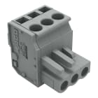 WAGO ELETTRONICA - Connettore femmina 1 conduttore, ang..CAGE CLAMP®.2,5 mm².grigio 232-203/026-000