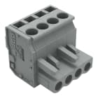 WAGO ELETTRONICA - Connettore femmina 1 conduttore, ang..CAGE CLAMP®.2,5 mm².grigio 232-204/026-000