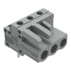 WAGO ELETTRONICA - Connettore femmina THT.angolato.Passo pin 5 mm.grigio 232-233