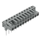 WAGO ELETTRONICA - Connettore femmina per morsetti per montaggio su guida.Pin 0,6 x 1 mm.angolato.grigio