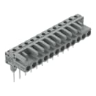 WAGO ELETTRONICA - Connettore femmina per morsetti per montaggio su guida.Pin 0,6 x 1 mm.angolato.grigio