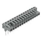 WAGO ELETTRONICA - Connettore femmina per morsetti per montaggio su guida.Pin 0,6 x 1 mm.angolato.grigio