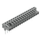 WAGO ELETTRONICA - Connettore femmina per morsetti per montaggio su guida.Pin 0,6 x 1 mm.angolato.grigio