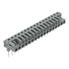WAGO ELETTRONICA - Connettore femmina per morsetti per montaggio su guida.Pin 0,6 x 1 mm.angolato.grigio