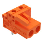 WAGO ELETTRONICA - Connettore femmina THT.angolato.Passo pin 5,08 mm.arancione