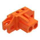 WAGO ELETTRONICA - Connettore femmina THT.angolato.Passo pin 5,08 mm.arancione