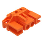 WAGO ELETTRONICA - Connettore femmina THT.angolato.Passo pin 5,08 mm.arancione